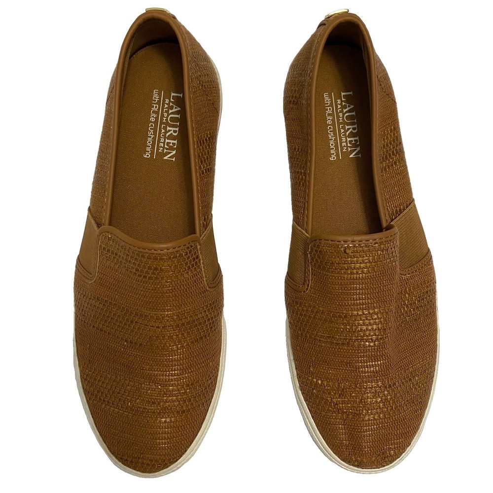 Lauren Ralph Lauren Jinny Woven Slip On Sneakers Classic Tan Size 9
0091 - Picture 3 of 6